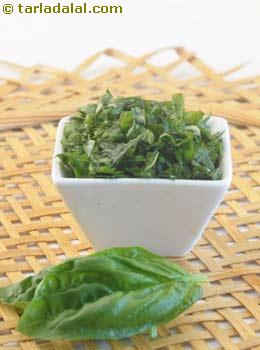 Chopped Basil Leaves