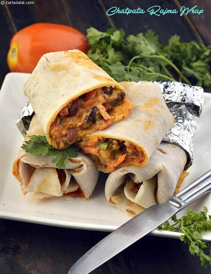 Chatpata Rajma Wrap ( Gluten Free Recipe) Recipe 