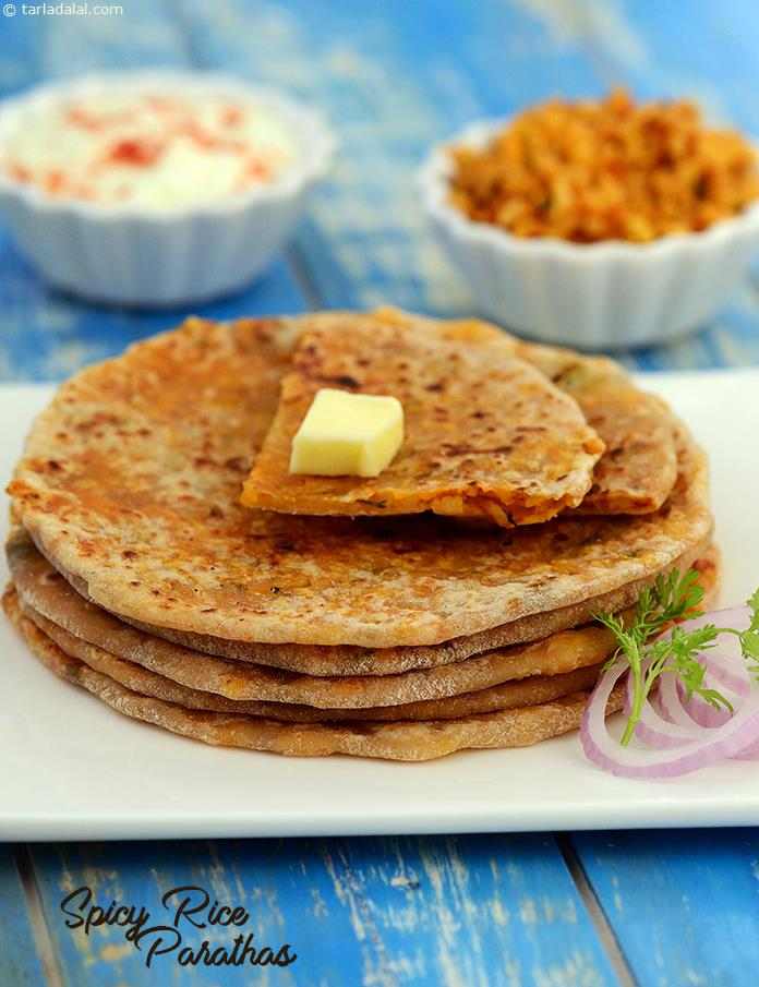 spicy-rice-parathas-recipe-achaar-recipes-paratha-recipes-by