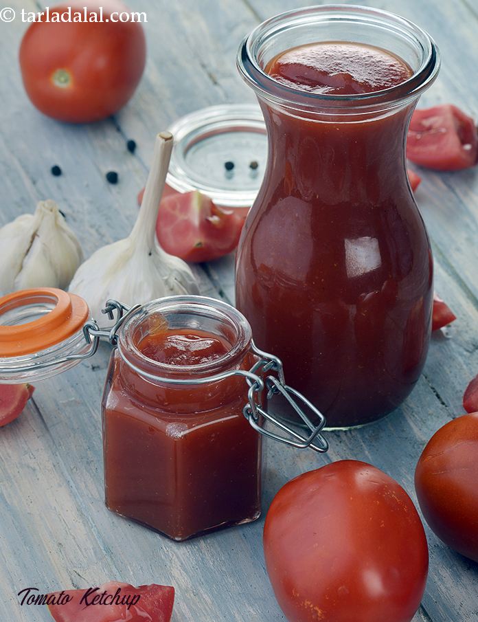 Tomato Ketchup, Tomato Sauce, Homemade Tomato Ketchup recipe | by Tarla ...