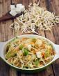 Stir Fry Whole Wheat Noodles with Paneer and Bean Sprouts