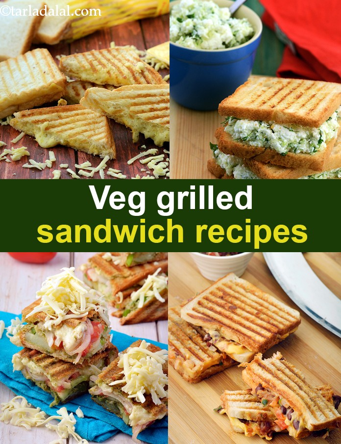 32 Veg Grilled Indian Sandwich Recipes | Collection of Grilled Sandwiches
