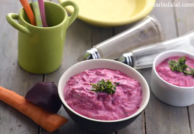 Carrot Beetroot Raita for Weight Loss