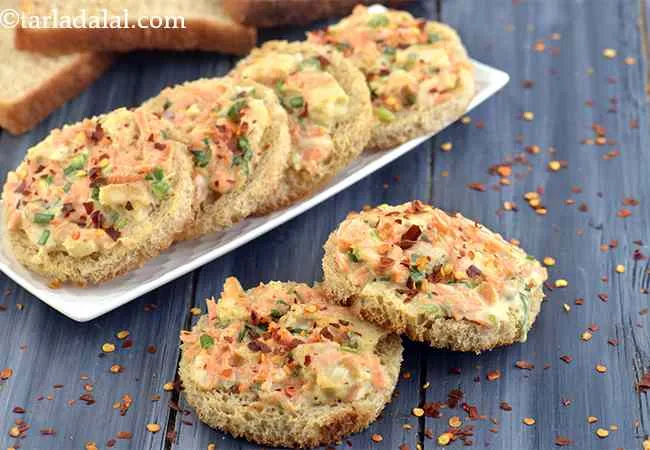 Cheese Carrot Canape, Starter