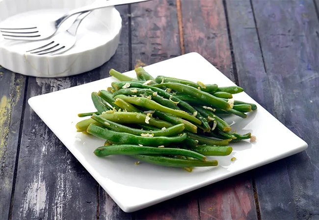Lemon Green Beans with Sea Salt