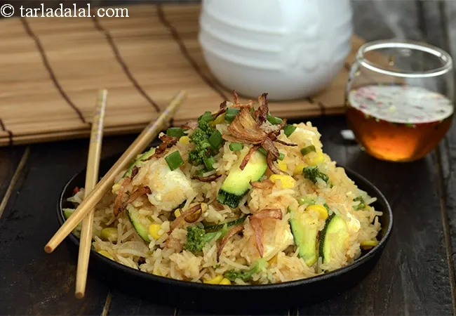 Stir Fried Rice in Honey Chilli Sauce