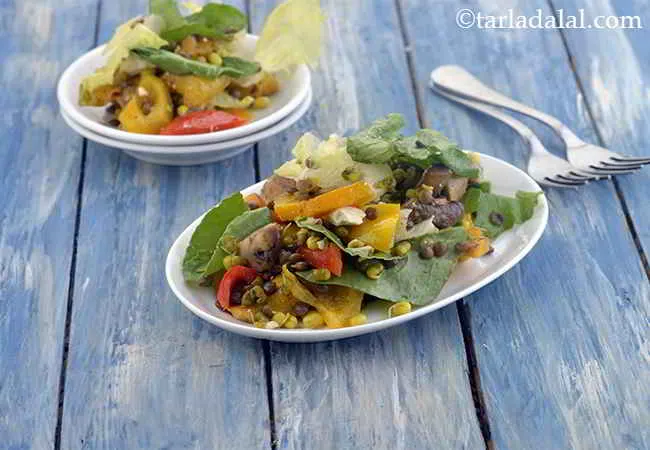 Healthy Vegetable and Sprouts Lunch Salad