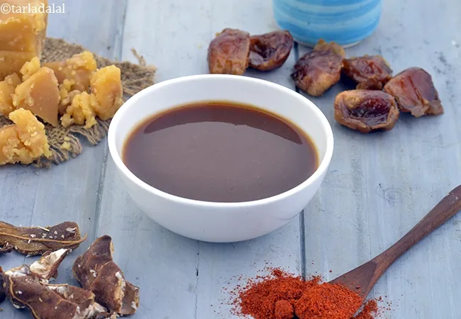 खजूर इमली की चटनी की रेसिपी | इमली की मीठी चटनी | खजूर इमली की चटनी रेसिपी इन हिंदी | Khajur Imli ki Chutney, Sweet Tamarind Chutney