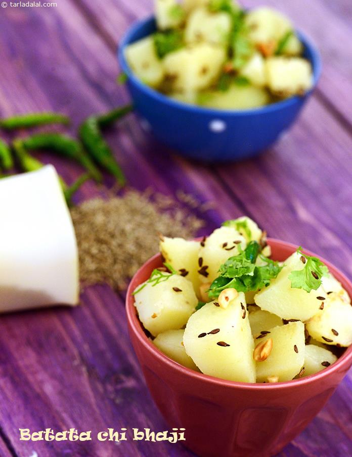Batata Chi Bhaji ( Potato Vegetable, Aloo ki Subzi ) recipe, Potato ...