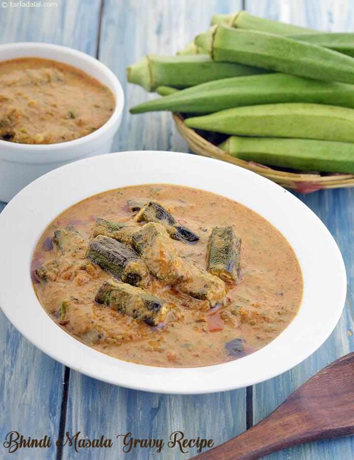 Bhindi Masala Gravy Recipe, Indian Bhindi Curry