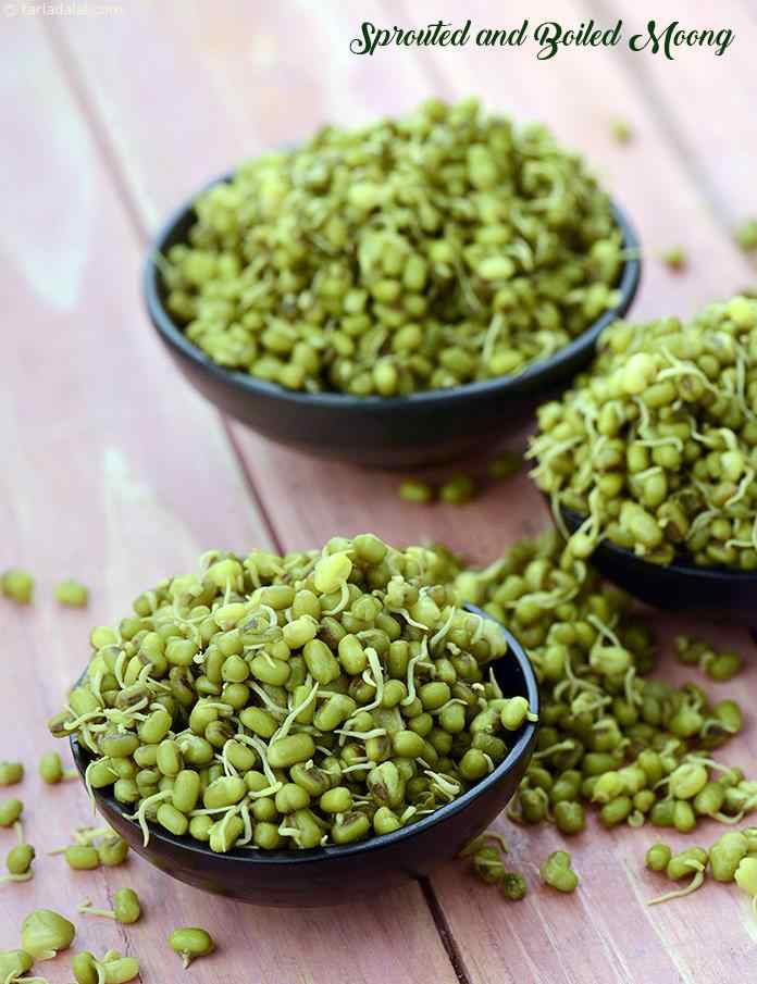 Sprouted And Boiled Moong Recipe | By Tarla Dalal | Tarladalal.com | #40323