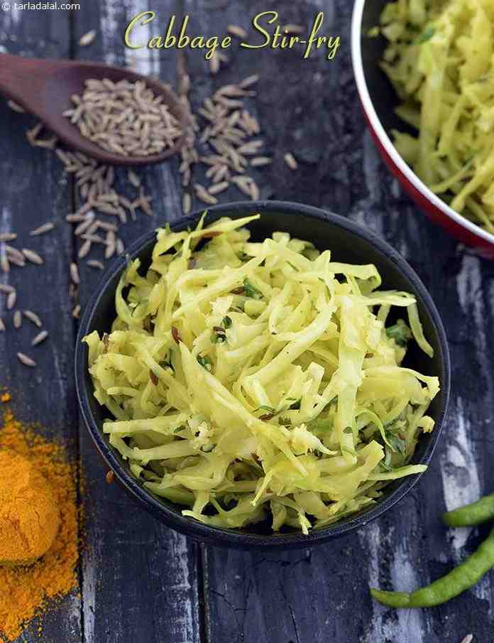 Cabbage Stir Fry recipe, Indian Gobi Stir Fry