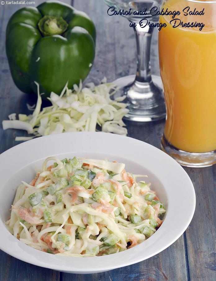 Carrot and Cabbage Salad in Orange Dressing recipe