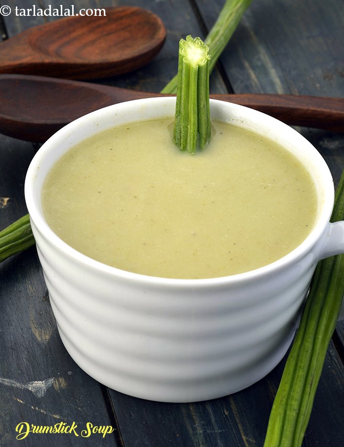 Drumstick Soup, Veg Drumstick Soup recipe by Tarla Dalal 40635