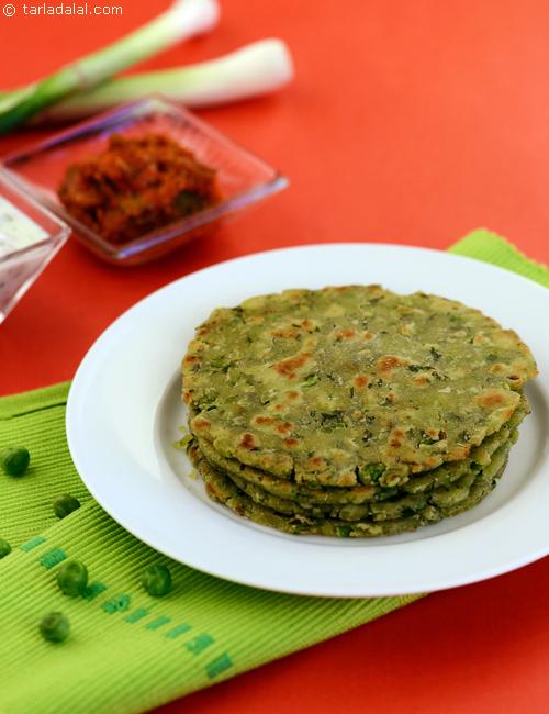Green Peas Paratha ( Gluten Free Recipe) recipe | by Tarla Dalal ...