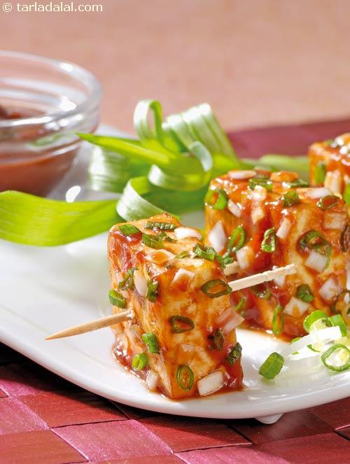 grilled-hot-n-sweet-paneer-paneer-snacks-recipe-paneer-recipes