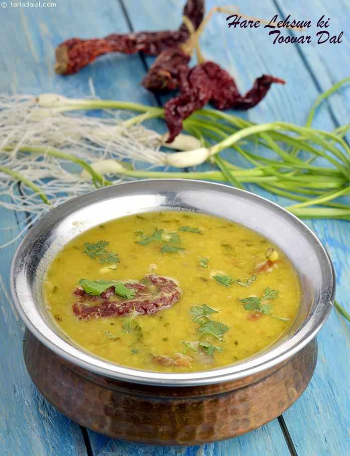 Hare Lehsun ki Toovar Dal recipe | Dal Recipes | by Tarla Dalal ...