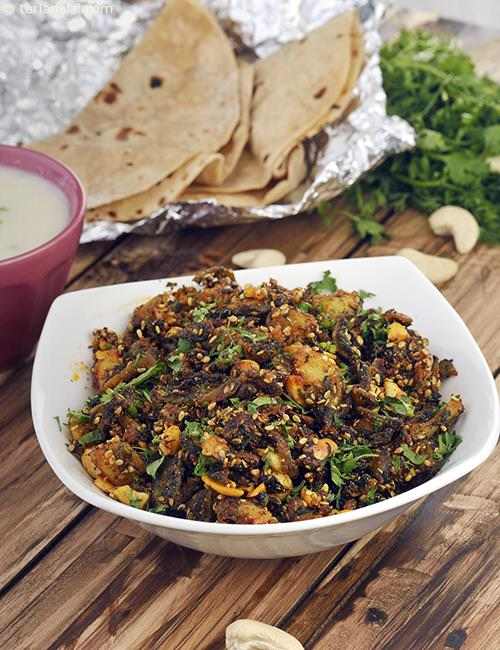 Karela Bateta Nu Shaak recipe