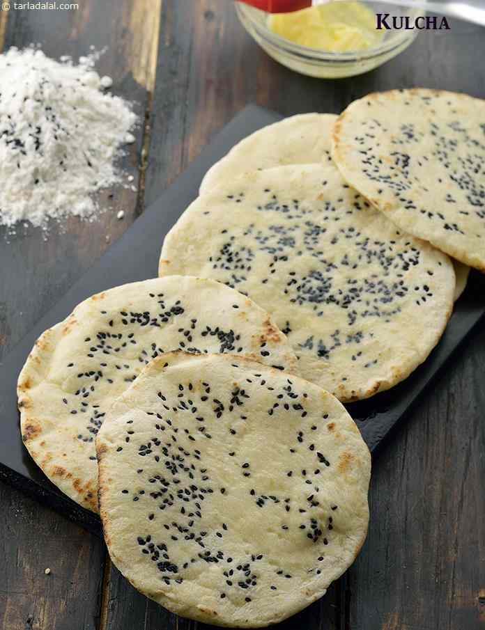 Kulchas, Punjabi Whole Wheat Kulcha with Yeast recipe | Punjabi Recipes ...