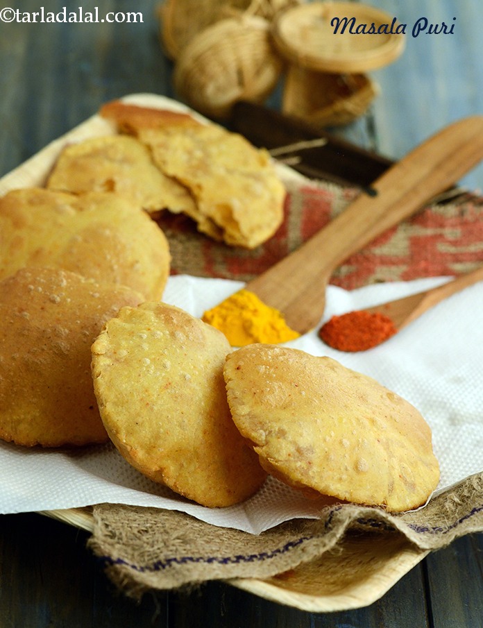 Masala Puri ( Gujarati Recipe), Masala Pooris, Tea time snack