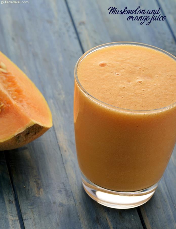 Melon Magic, Muskmelon and Orange Juice recipe, Healthy Juices Recipes