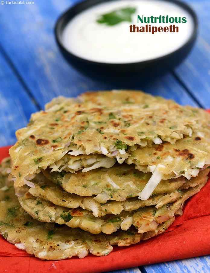 Nutritious Thalipeeth recipe, Indian Diabetic Recipes