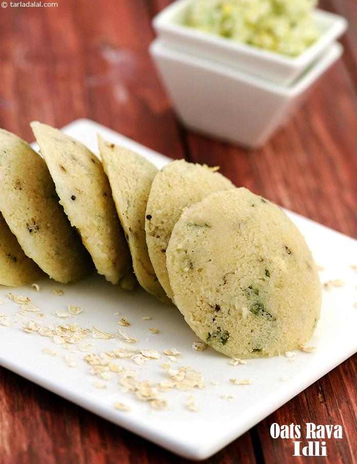 Oats Rava Idli recipe | by Tarla Dalal | Tarladalal.com | #39009