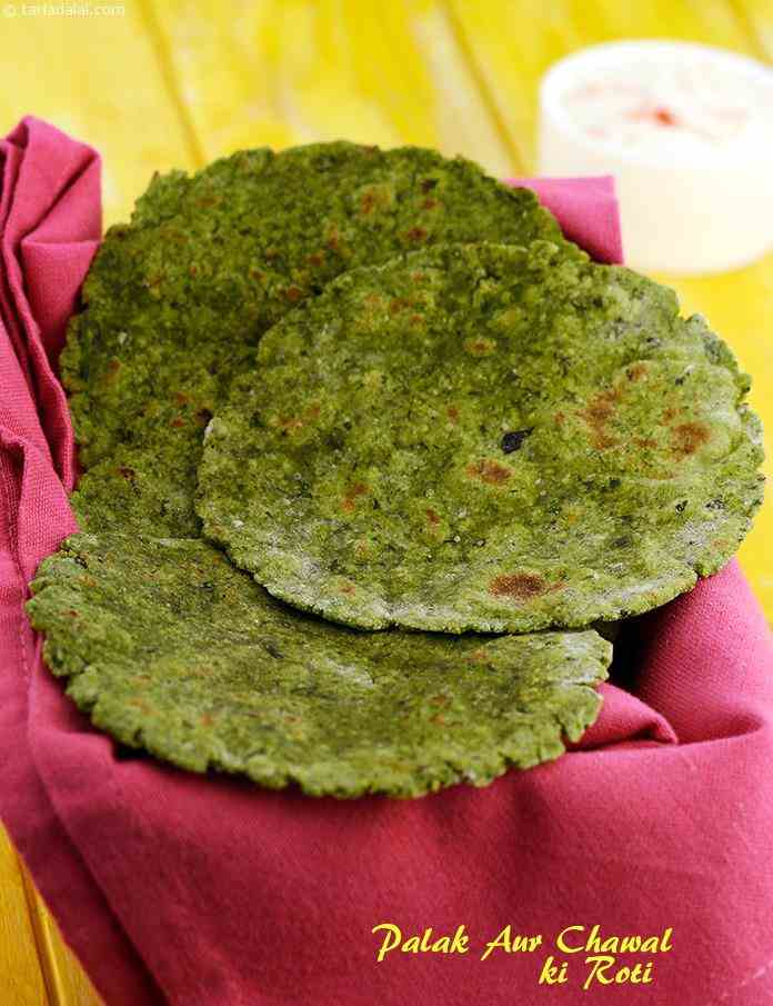 Palak Aur Chawal Ki Roti Recipe Indian Low Fat Recipes