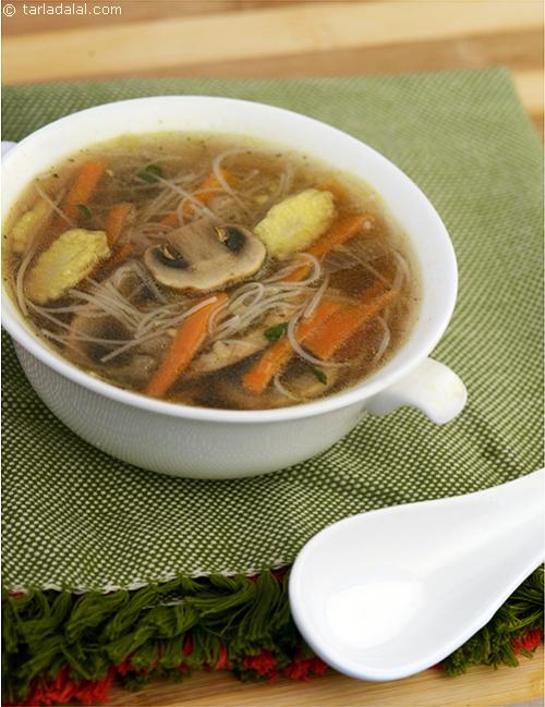 Rice Noodles and Vegetable Stir-fry Soup recipe