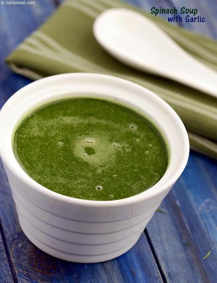 Spinach Soup With Garlic Recipe Low Cholesterol Foods