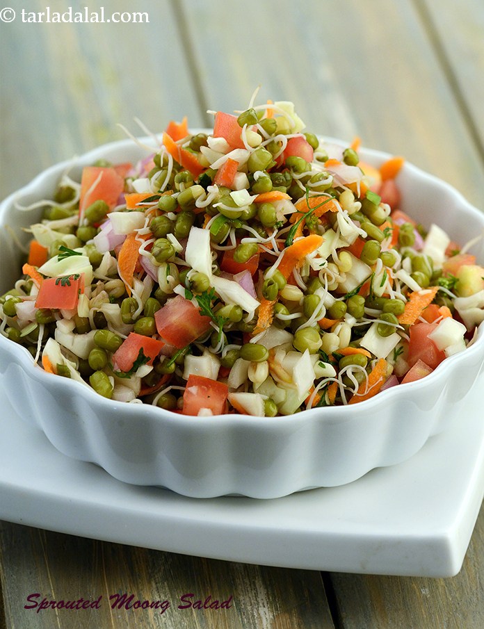 sprouted moong salad recipe | moong salad| healthy moong salad