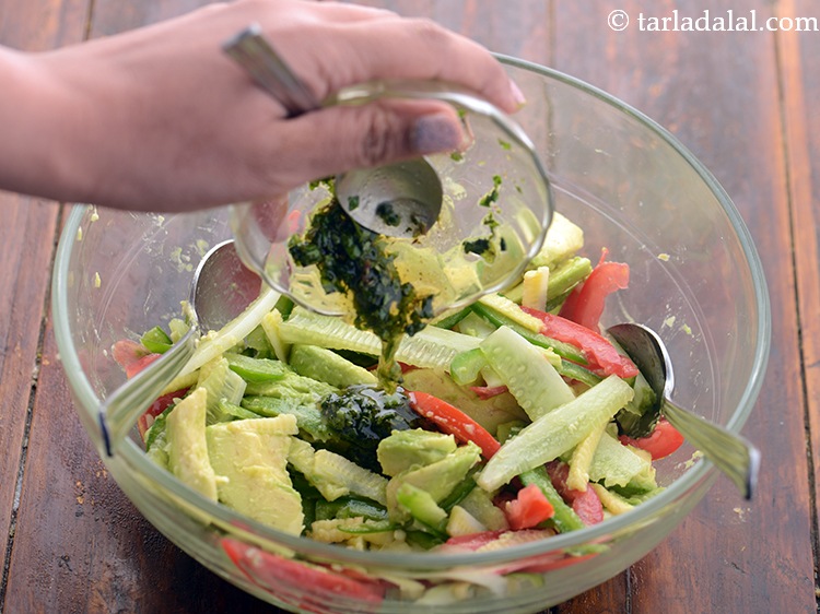 avocado salad for shiny hair recipe | tomato avocado salad