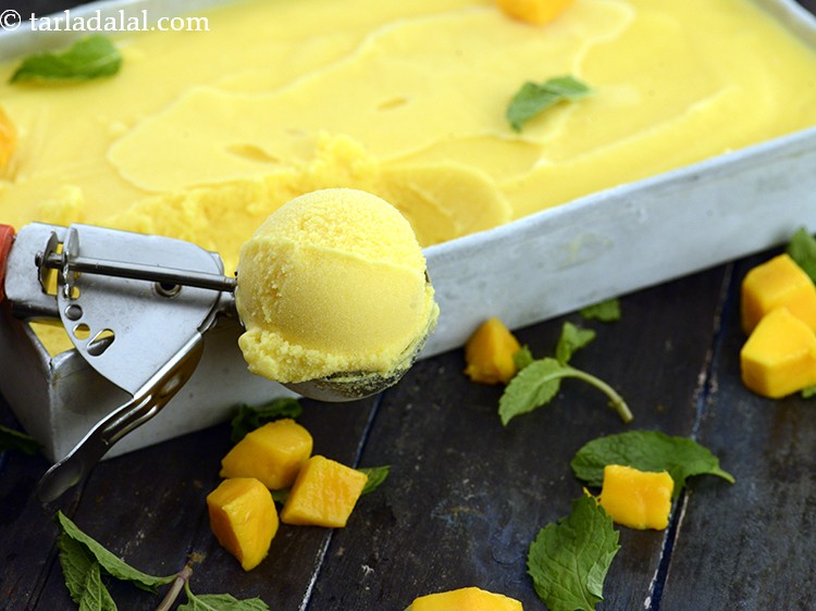 Fresh Mango Ice Cream Recipe Indian Style Mango Ice Cream Mango Ice Cream Without Ice Cream Maker