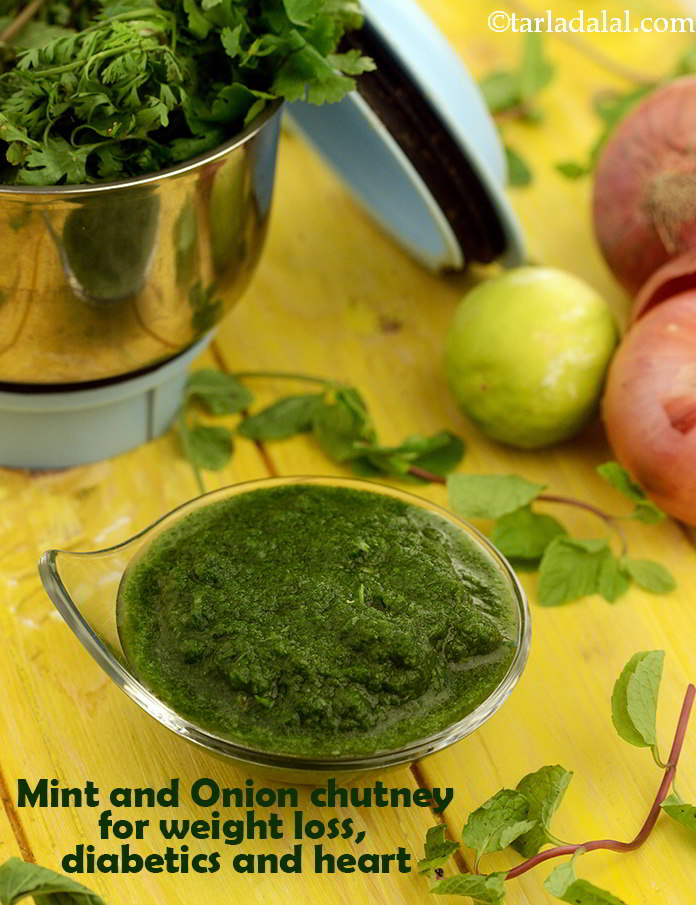 Mint And Onion Chutney Recipe Pyaz Pudina Chutney