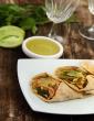 Bean Sprouts and Green Tomato Salsa Wrap in Hindi