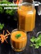 Carrot Spinach and Parsley Vegetabe Juice in Gujarati