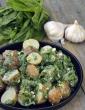 Garlicky Potato and Spinach Salad