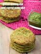 Green Moong Dal and Carrot Mini Pancakes