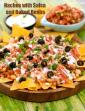 Nachos with Salsa and Baked Beans
