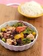 Tofu, Broccoli and Red Cabbage Stir Fry