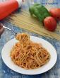 Quick Veg Spaghetti, Indian Style Tomato Spaghetti in Hindi