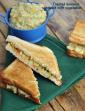 Toasted Hummus Sandwich with Vegetables in Hindi