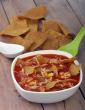 Tortilla Soup, Crushed Nacho Chips in Tomato Based Soup in Hindi