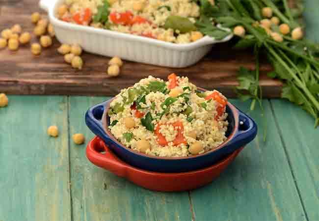 Broken Wheat Salad with Chick Peas and Roasted Pepper ( Soups and Salads )