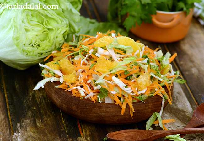 Cabbage, Carrot and Lettuce Salad