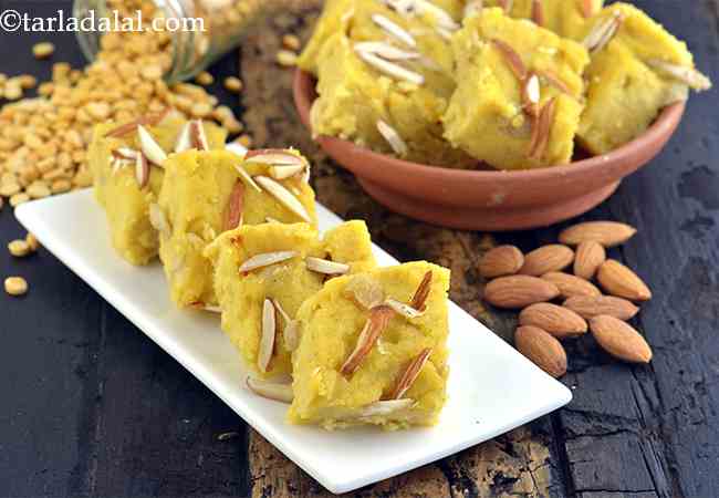 Chana Dal Barfi, Healthy Indian Sweet