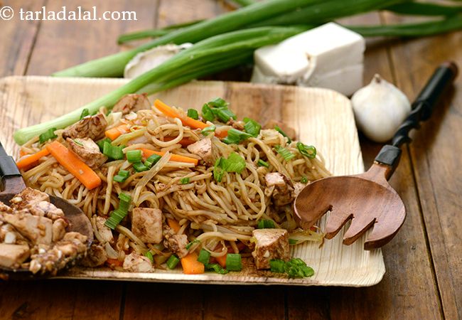 Chinese Barbequed Tofu with Sesame Noodles