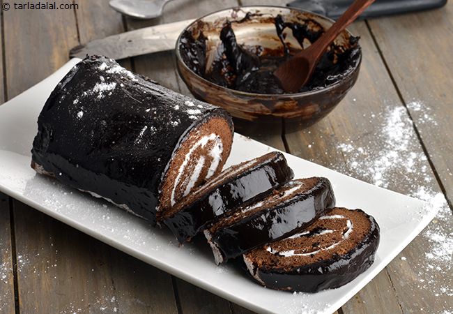  चॉकलेट स्विस रोल - Chocolate Swiss Roll 