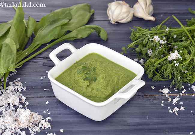 Coconut Coriander Green Chutney for Dosa, Dosa Green Chutney