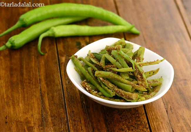 Green Chilli Pickle, Low Salt Recipe